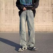 牛仔裤腰原宿自然慵懒潮流日系文艺工装裤新款长裤百搭ins女秋季