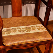 中式红木沙发坐垫夏季凉席，椅垫餐桌茶椅垫子，环保透气防滑竹藤凉垫