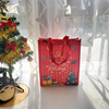 外贸经典圣诞卡通编织袋袋防水手提袋超市购物袋环保袋美术包