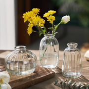 3个9.9北欧ins风简约玻璃，小花瓶透明水培，器皿客厅创意插花瓶摆件
