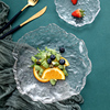 onlycook冰露玻璃盘水果盘沙拉碗水果碗 创意ins盘子餐盘碟子餐具