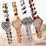 伊格兰钨钢商务石英表，潮流时尚女式手表简约钢带表