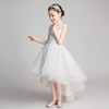 儿童礼服公主裙女童生日，白色小花童主持人钢琴，演出服表演洋气夏季