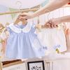 女宝宝夏装套装0-3岁婴儿衣服洋气2女童夏季公主套裙上衣短裤两件