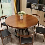 森之汇实木圆桌餐桌椅组合客厅现代简约家用小户型吃饭饭桌餐厅饭