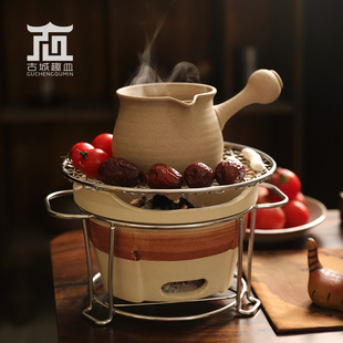 网红围炉云南罐罐烤奶茶全套，户外烧烤木炭炉，古法煮茶器粗陶壶套装
