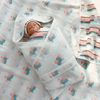 初生婴儿抱被纯棉宝宝纱布，包巾带帽产房裹布新生包被盖毯外出抱毯