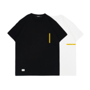 M5IS原创潮牌夏季英文黄字母欧美街头简约个性男女黑白短袖T恤