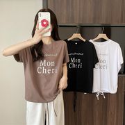 韩风chic短袖t恤女夏2022韩版宽松半袖蝙蝠衫设计感学生上衣