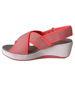 时尚桔红色露趾罗马鞋，舒服坡跟夏季35.5-39码夏季沙滩，女凉鞋