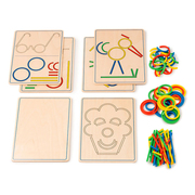toysforlife棒环创意，拼图儿童益智游戏，小孩描摹宝宝早教玩具礼