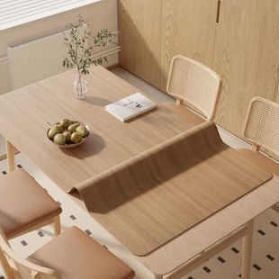 仿木纹餐桌垫原木桌布皮革免洗防水防油长方形茶几台布桌面保护垫