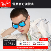 RayBan雷朋太阳镜前卫彩膜反光镜面尼龙镜框方形男女墨镜0RB4165F