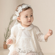 kidsclara韩国婴儿衣服镂空针织，开衫女宝宝，公主风洋气外套空调衫