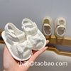 夏季0-1岁宝宝6-12个月七八个月婴儿学步鞋纯棉软胶底防滑不掉凉
