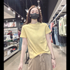 CK Calvin Klein女士新款圆领纯棉舒适时尚休闲刺绣短袖T恤CW375