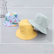 熙美诚品双面儿童帽，女童宝宝女孩男孩渔夫帽，盆帽男童遮阳帽防晒帽