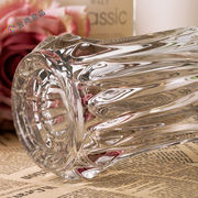 水晶玻璃花瓶欧式厚重家居摆件富贵竹插花瓶花器客厅装饰Z25CM龙
