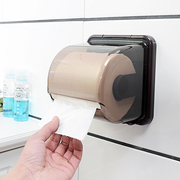 卫生间厕所纸巾盒免打孔创意，卷纸架吸盘壁挂式纸筒厕纸盒家用防水