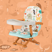 亨赞儿童餐椅便携式矮款外出宝宝餐椅座椅简易婴儿吃饭桌小橘椅+P