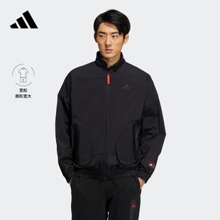 韩美林系列休闲加绒宽松夹克，外套男装adidas阿迪达斯轻运动