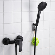 定制黑色简易花洒套装全铜欧式卫浴恒温淋浴器，浴室冷热沐浴淋雨喷