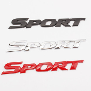 汉兰达个性车贴SPORT运动车标金属字母sport车身车尾标3D立体改装
