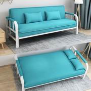 两用简易客厅出租房多功能经济型可折叠布艺沙发床坐卧沙发小户型