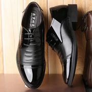 商务正装皮鞋真皮头层牛，皮套脚漆皮单皮鞋(单皮鞋，)男软皮透气舒适