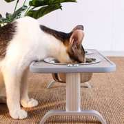 定制猫咪餐桌猫碗双碗猫食盆狗碗猫咪水碗饭盆宠物餐具英短布偶餐