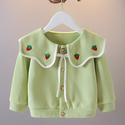 女童外套秋装女宝宝春秋洋气，0-3岁婴儿童小女孩长袖百搭开衫