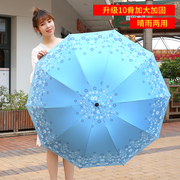 两用晴雨伞防晒防紫外线，双人大号加大加固十骨抗风加厚遮阳伞折叠