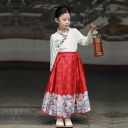 2023亲子装马面裙女童唐装汉服，中国风儿童古装秋季套装母女装
