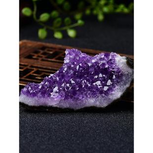 天然水晶原矿标本紫水晶晶，簇摆件晶洞片紫晶块消磁摆件聚宝盆装饰