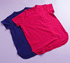 红色95棉短袖T恤女夏季宽松显瘦百搭圆领纯色口袋弹力上衣宝蓝色