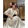 三个裁缝 月光玫瑰 法式浪漫气质仙女白色连衣裙设计感女装初恋裙