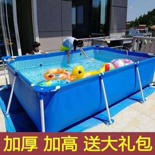 支架游泳池家用儿童小孩戏水池成人大型户外泳池可折叠免充气加厚