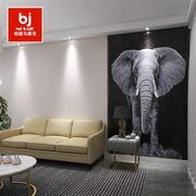 现代大象马赛克拼图背景墙客厅，餐厅玄关别墅剪画艺术瓷砖壁画墙贴