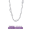 fansai不规则月光石项链，高级轻奢设计感小众2024锁骨链