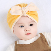 韩版婴儿头巾帽子春秋冬婴幼儿宝宝护囟门帽初生新生儿满月帽胎帽