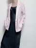 澳单代工厂 粉色100%纯亚麻休闲西装薄款夏天外套纯色