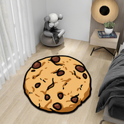 创意巧克力饼干地毯可爱儿童电脑椅转椅家用地垫客厅卧室床边垫子
