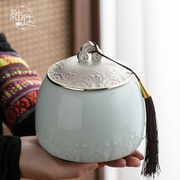 高档茶叶罐子陶瓷储存罐，密封罐茶罐家用防潮中式红绿茶普洱私房茶