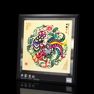 潍坊剪纸十二生肖摆挂件14厘米，手工贺岁中国特色手工艺品