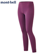 日本montbell女士紧身裤长裤薄款UV防晒抗菌弹性户外运动