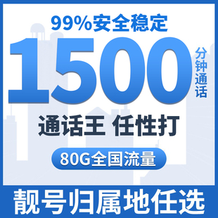 手机号通话王中国联通电话卡纯打电话，分钟数多只打电话通话号码