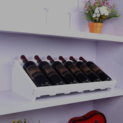 创意红酒架摆件实木现代简约红酒，展示架商用酒瓶架红酒贴标陈列架
