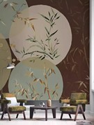 竹子新中式电视背景墙客厅，卧室复古壁纸大型定制壁画定制环保墙布