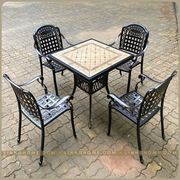 三件套户外桌椅套件组合花园休闲阳台铁艺庭院室外桌椅 套装