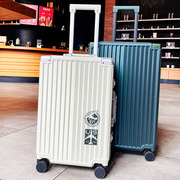 日本pc铝框行李箱26寸22复古拉杆箱万向轮男女旅行箱，24寸28皮箱子